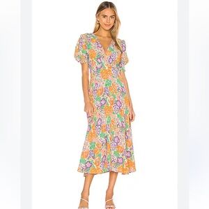 Faithfull the Brand Marie Louise Floral Midi Dress